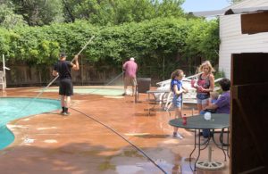 Neighbors opening pool