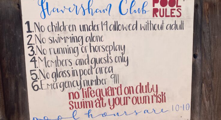 Pool open, rules reviewed